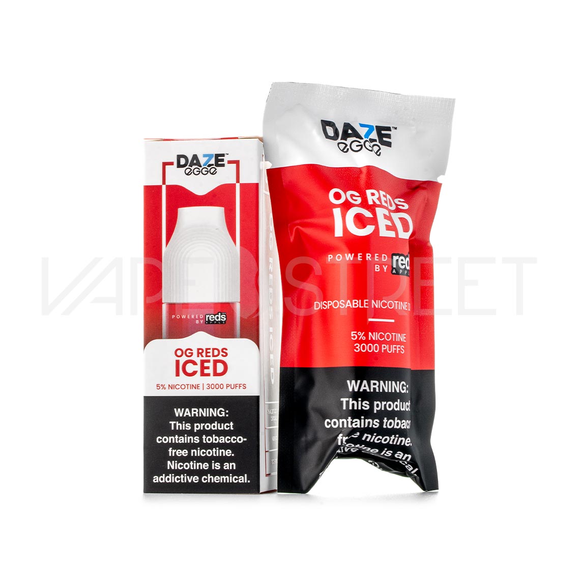 7 Daze Egge TFN Disposable Device OG Reds Iced Box and Wrapper