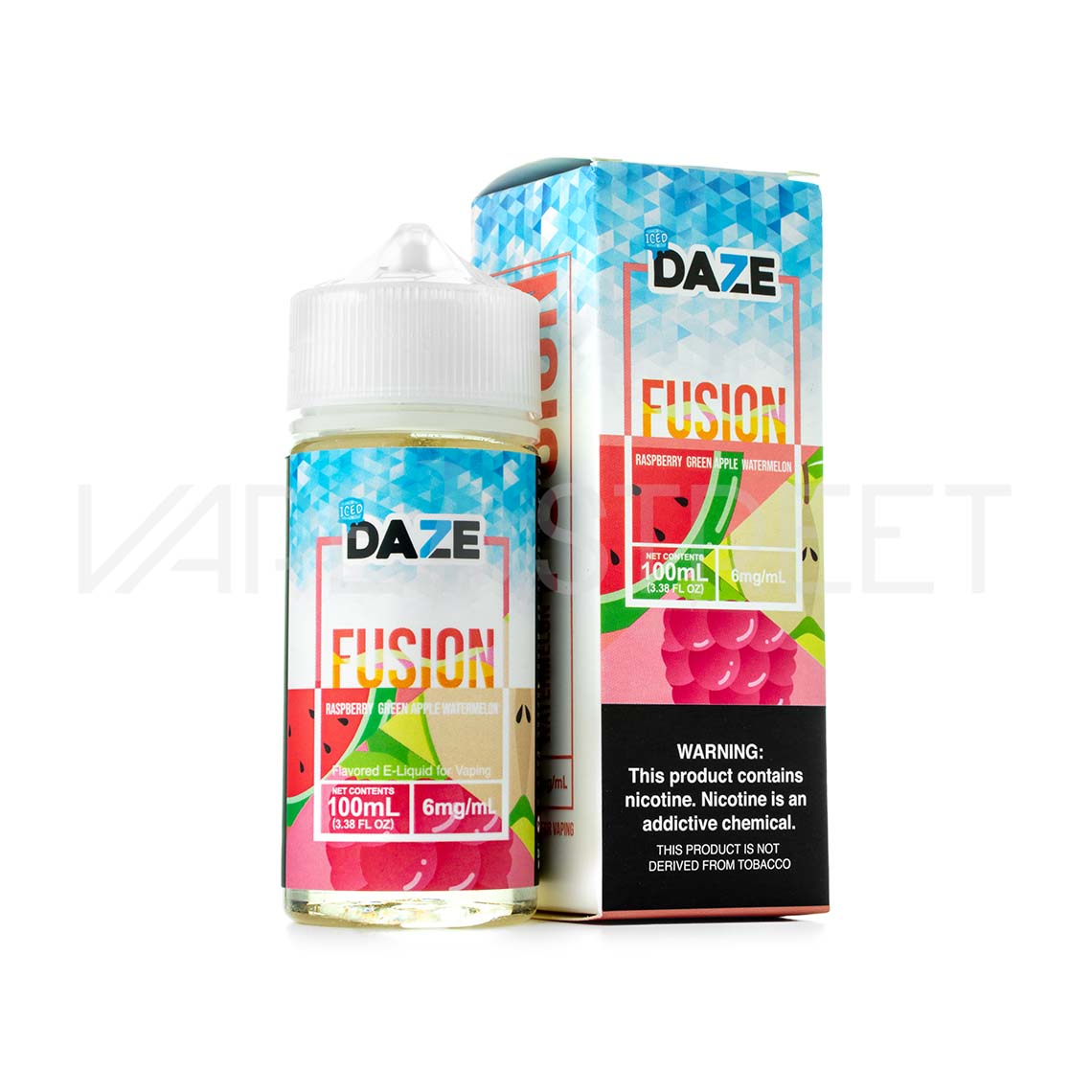 7 Daze Fusion Iced TFN Raspberry Green Apple Watermelon 100ml