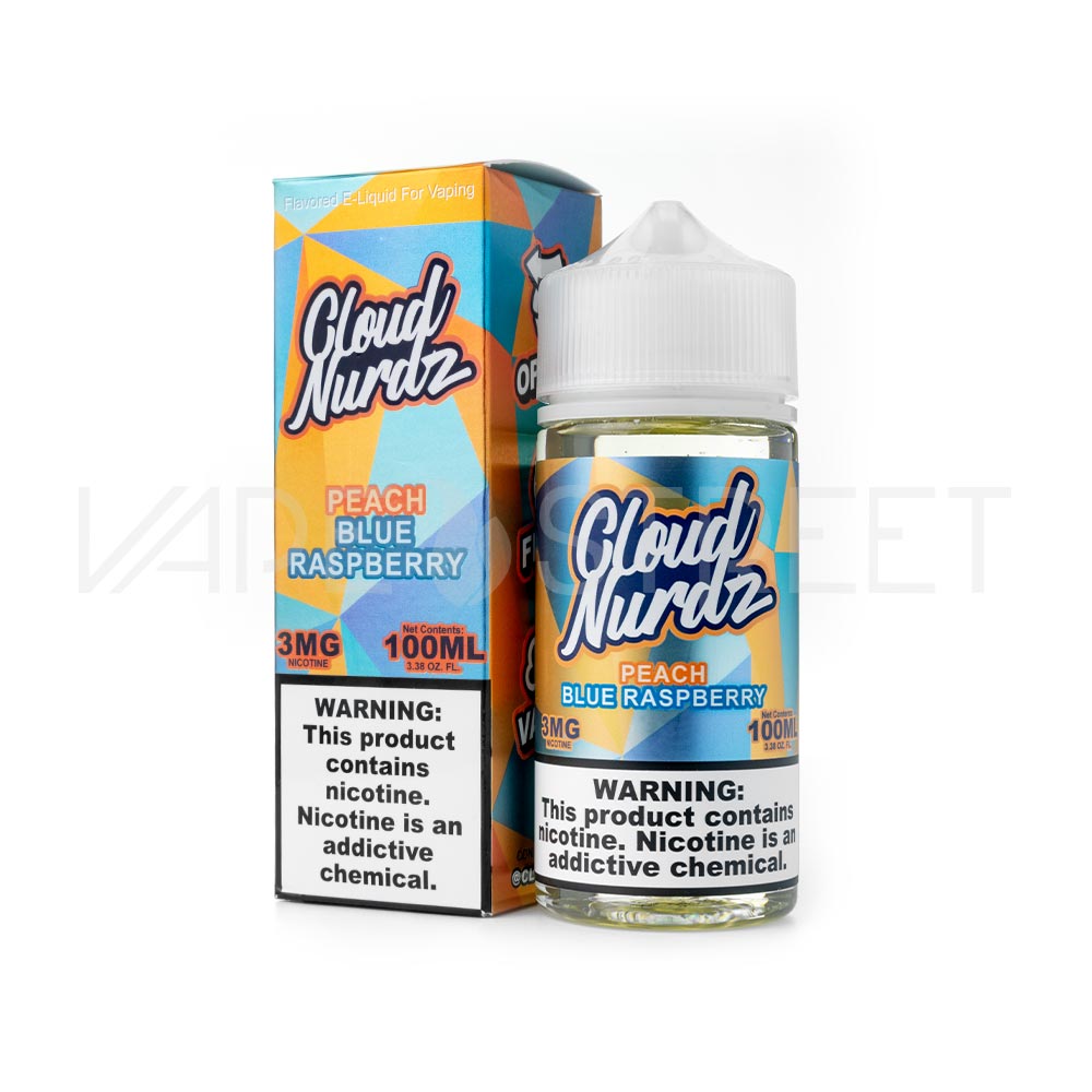 Cloud Nurdz Peach Blue Raspberry Vape Juice