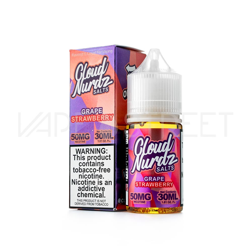 Cloud Nurdz Salts Grape Strawberry 30mL Vape Juice