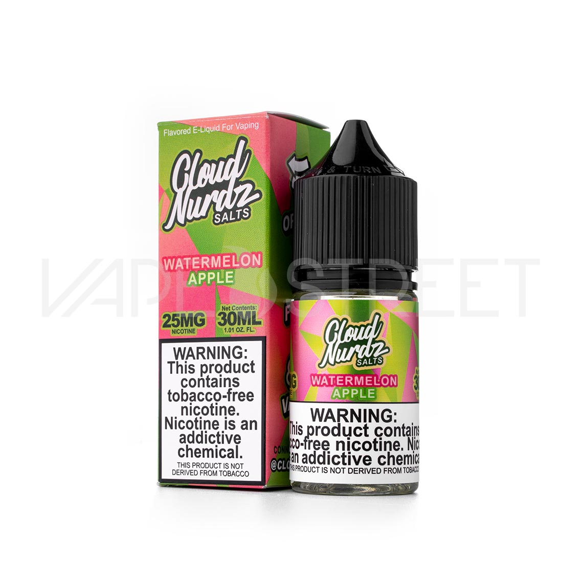 Cloud Nurdz TFN Salts Watermelon Apple 30mL Vape Juice