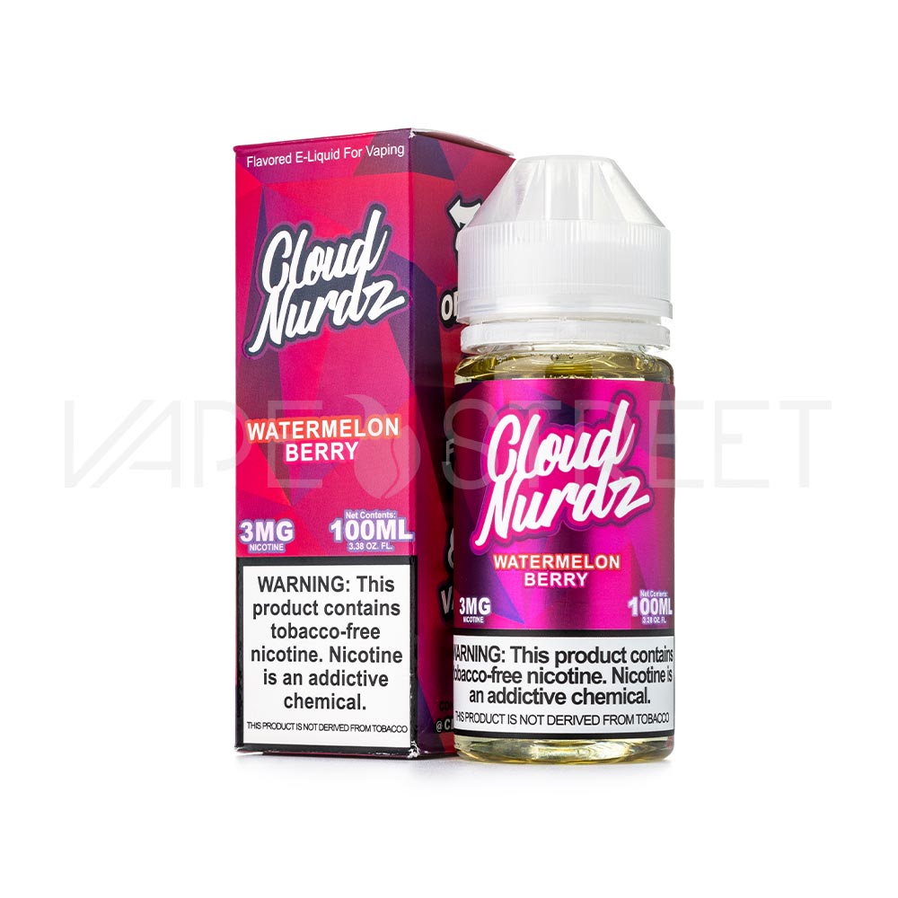 Cloud Nurdz Watermelon Berry Tobacco-Free Nicotine(TFN) 100mL Vape Juice