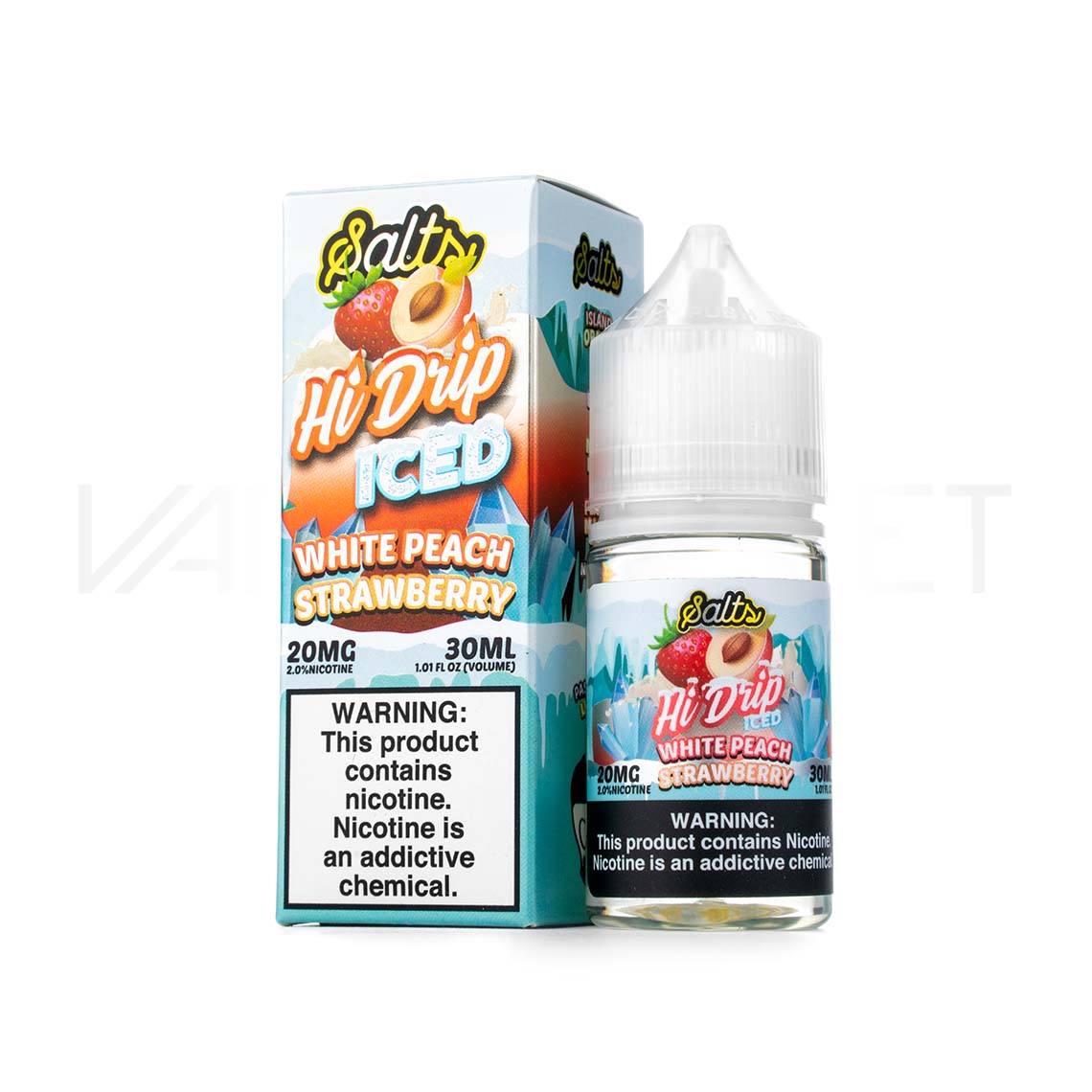 Hi-Drip Salt White Peach Strawberry Ice 30ml