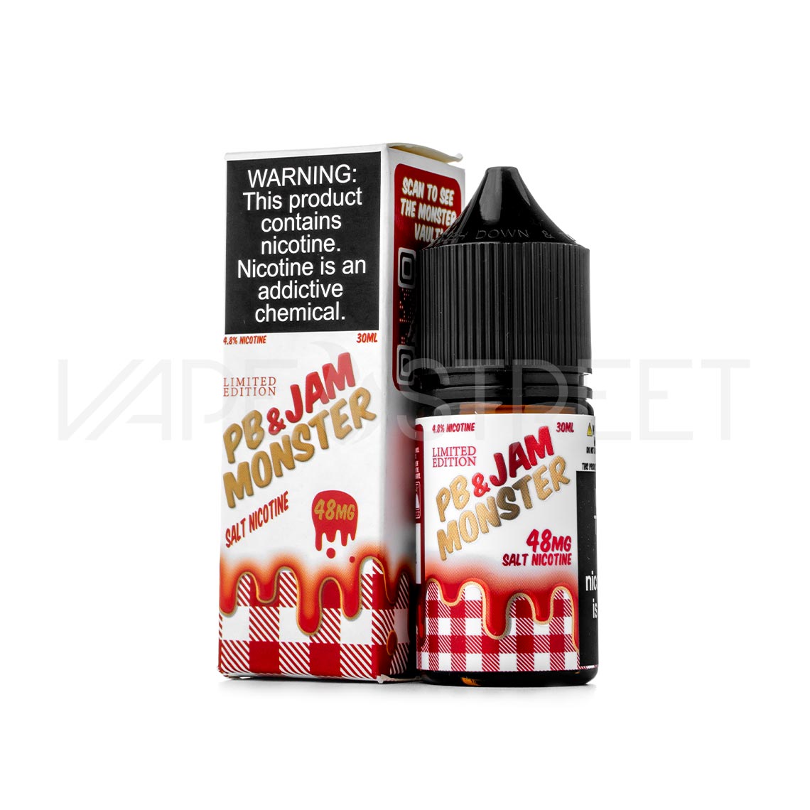 PB & Jam Monster Strawberry Salt 30mL Vape Juice