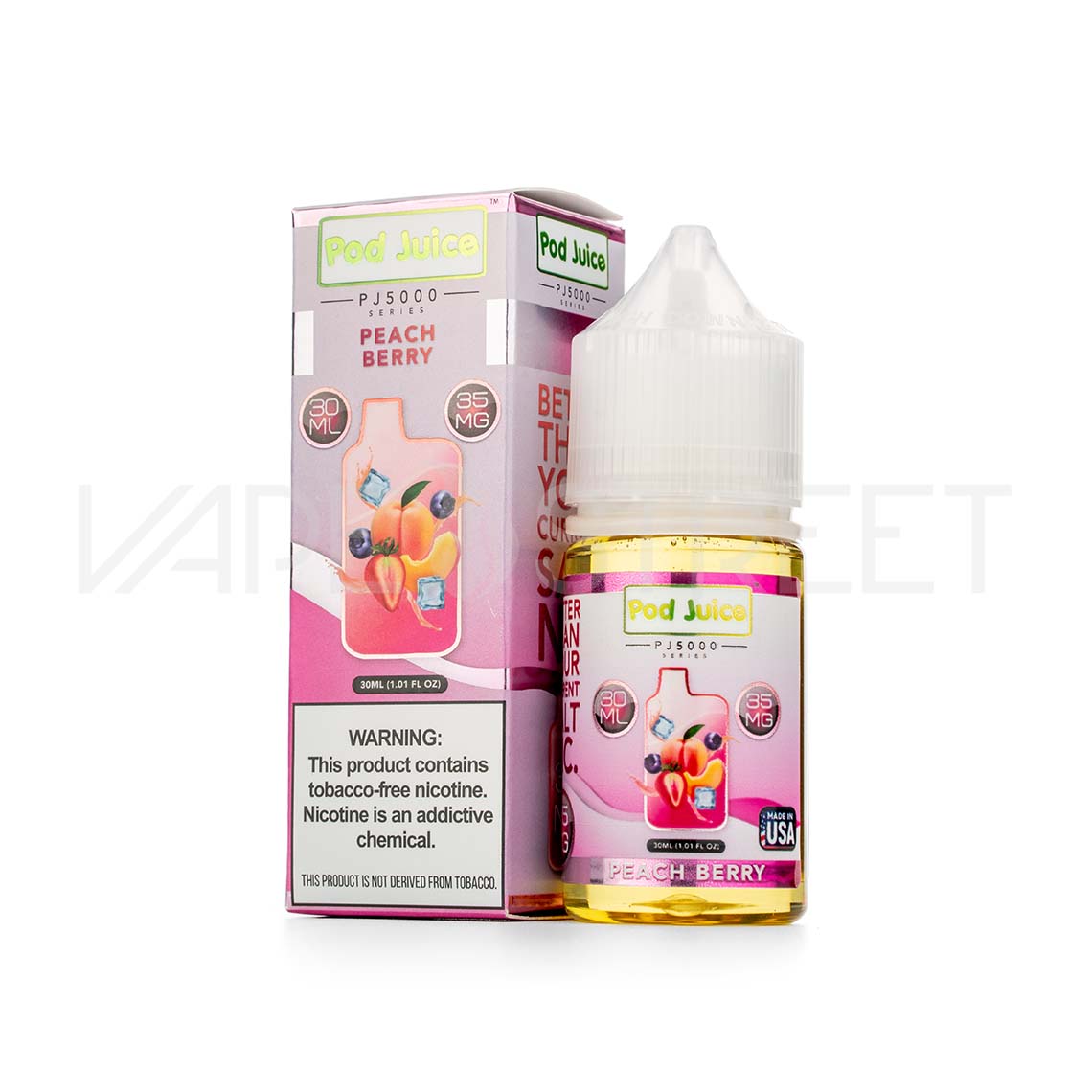 Pod Juice Salt PJ5000 Peach Berry 30ml