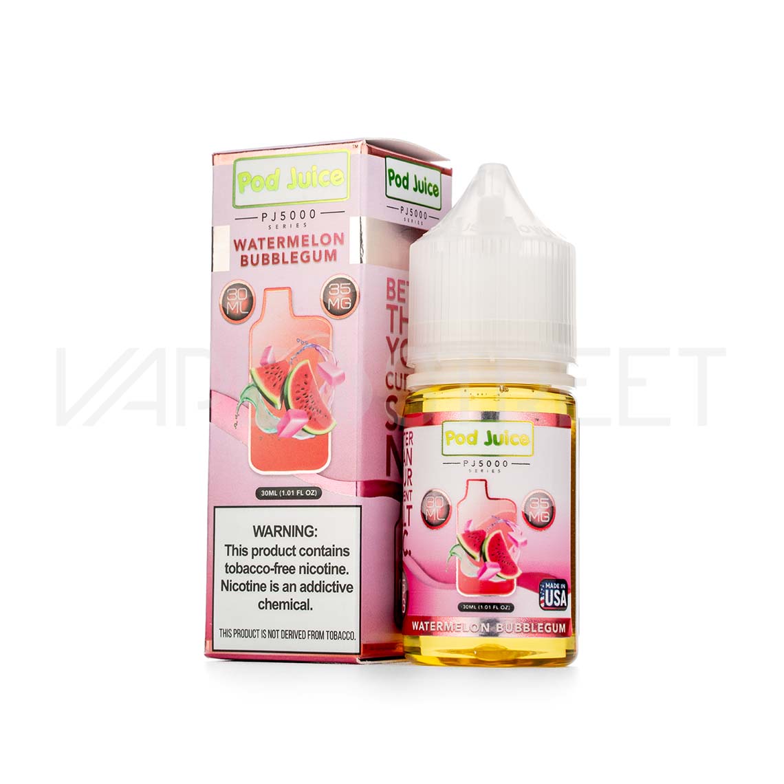 Pod Juice Salt PJ5000 Watermelon Bubblegum 30ml
