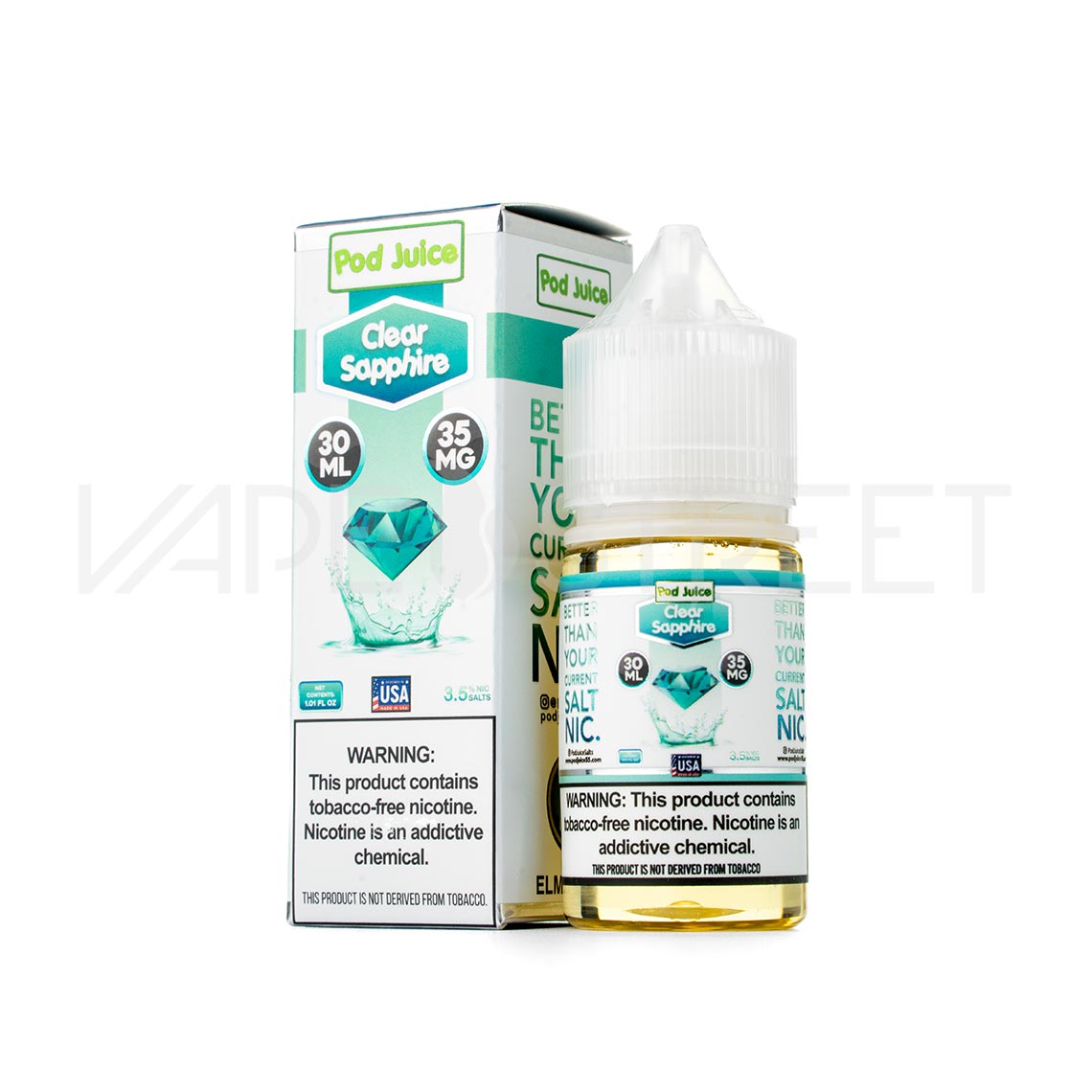 Pod Juice Salt Clear Sapphire 30ml