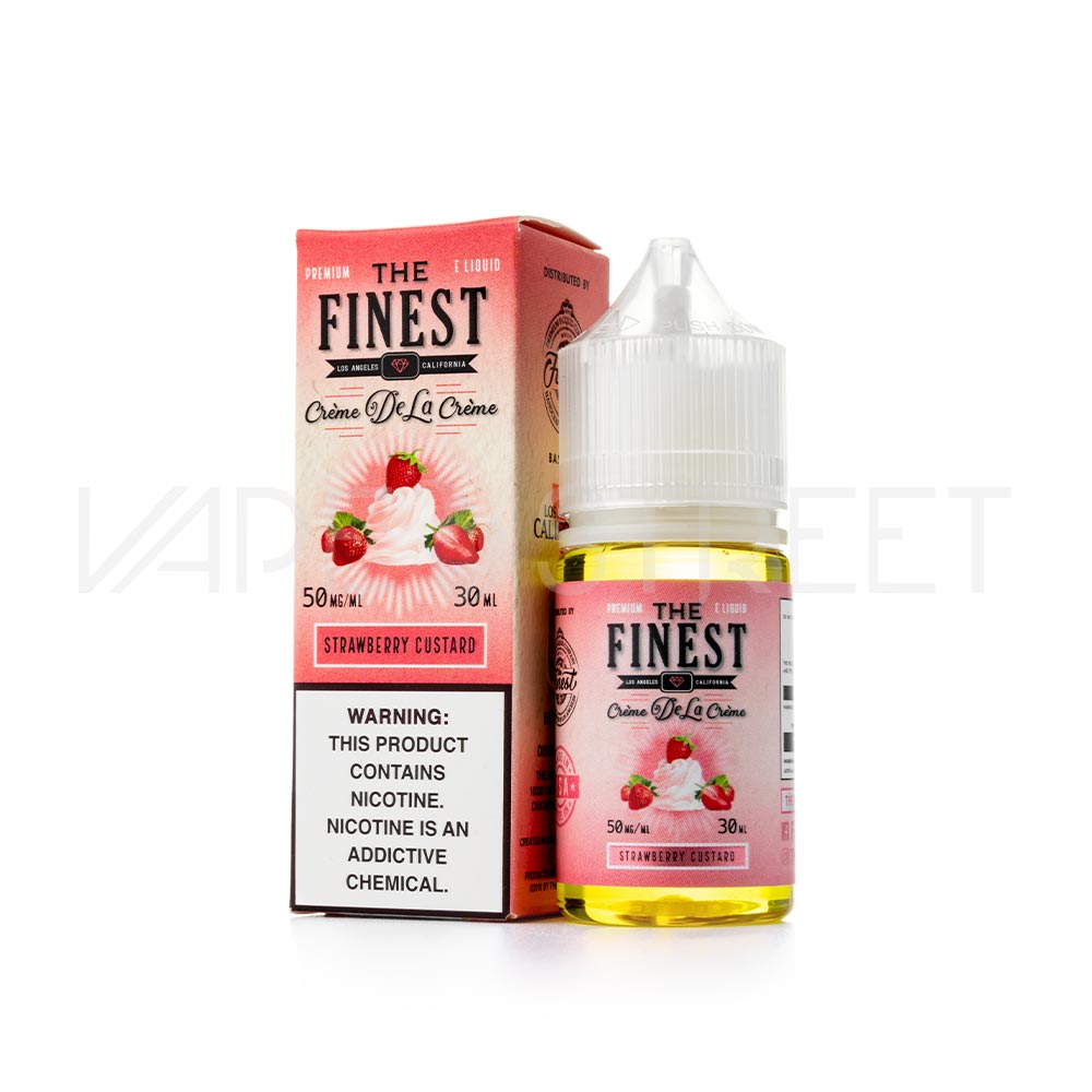 The Finest SaltNic Creme De La Creme Strawberry Custard E Juice