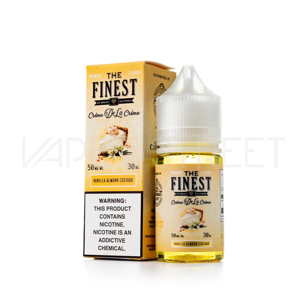 The Finest SaltNic Creme De La Creme Vanilla Almond Custard E Juice