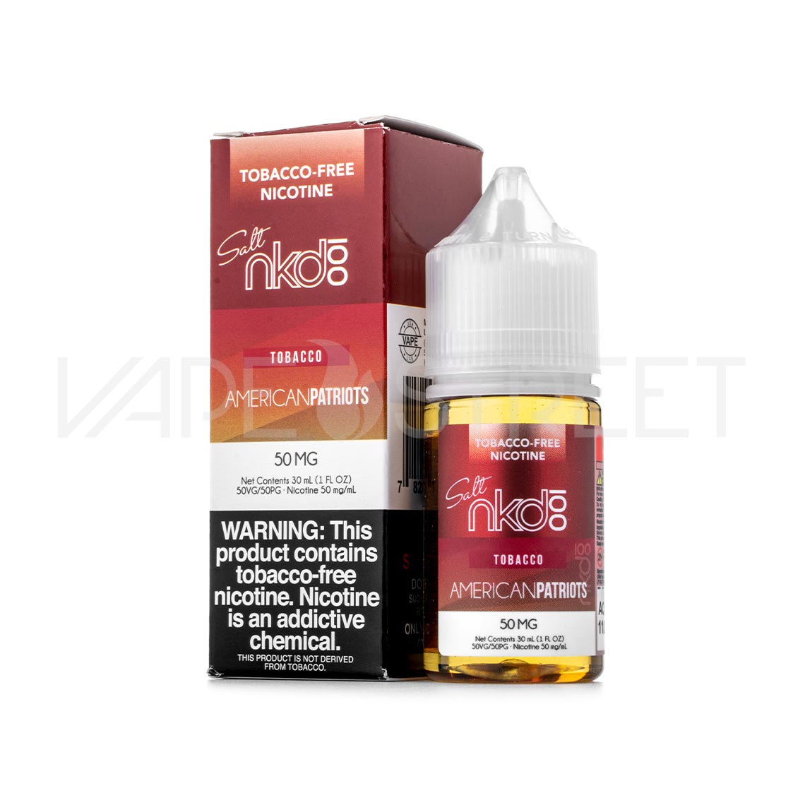 NKD 100 TFN Salt Tobacco American Patriots 30mL Vape Juice