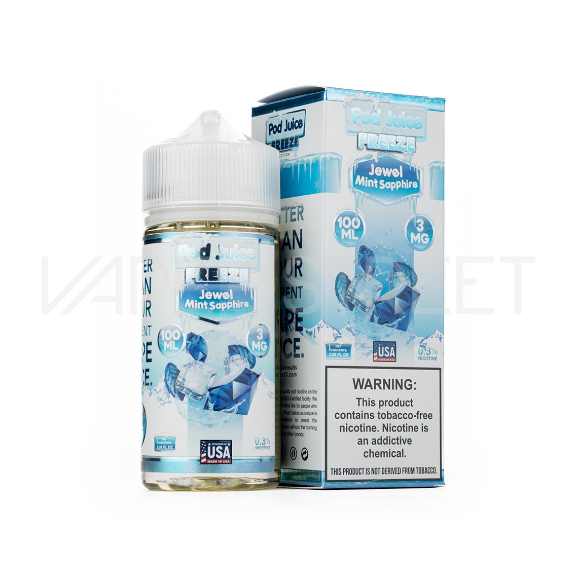 Pod Juice Freeze Jewel Mint Sapphire 100mL Vape Street