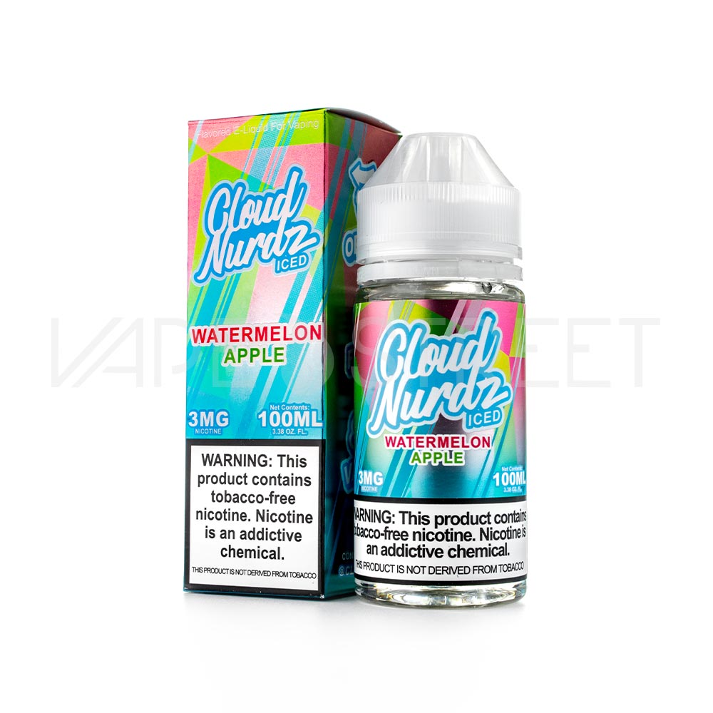 Cloud Nurdz Iced Watermelon Apple 100mL Vape Juice