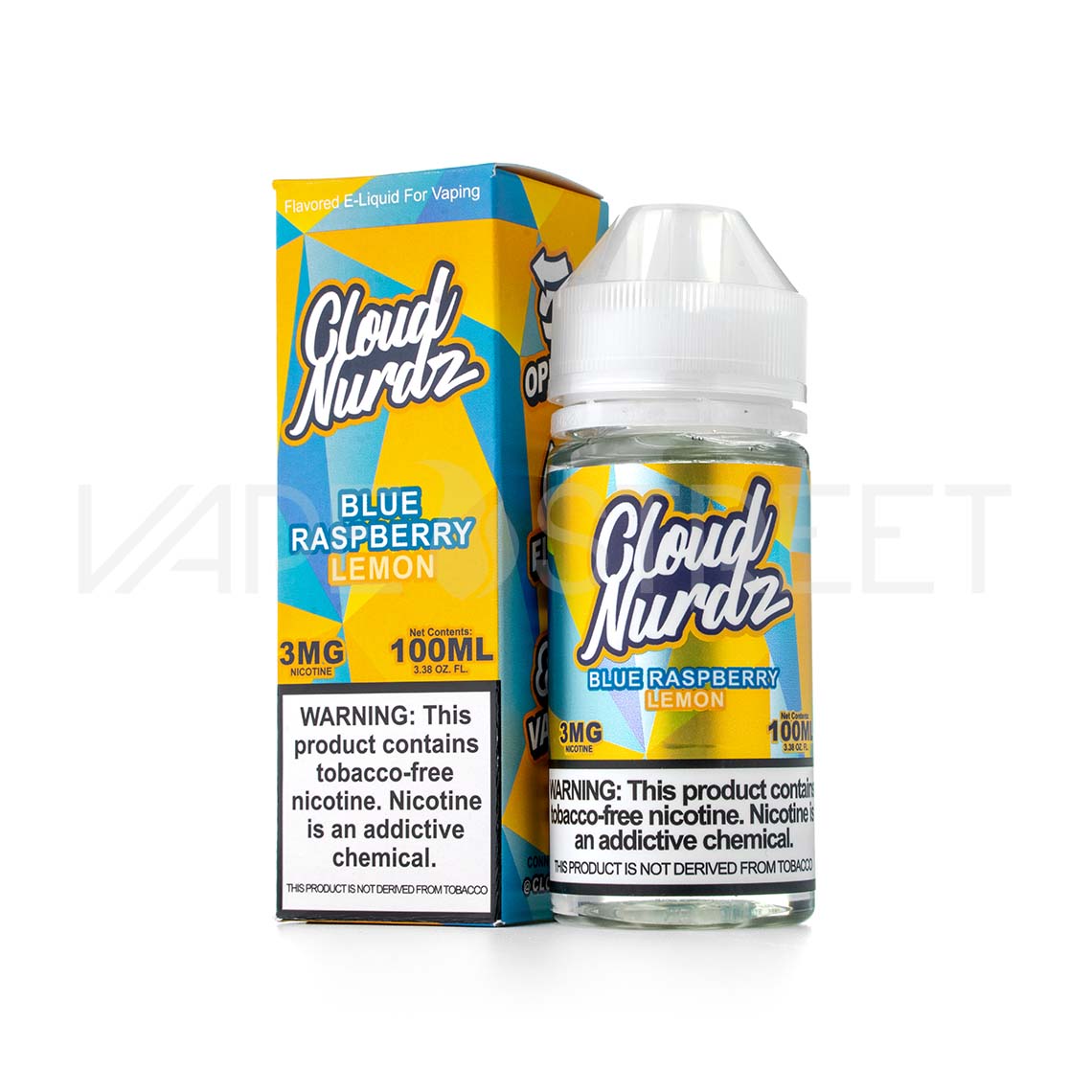 Cloud Nurdz TFN Blue Raspberry Lemon 100ml Tobacco Free Nicotine