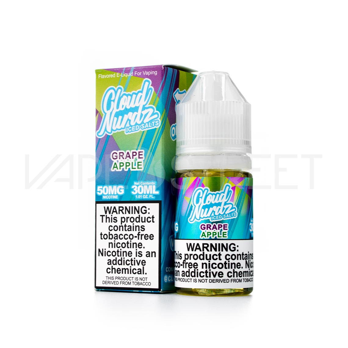 Cloud Nurdz TFN Salts Grape Apple Iced 30mL Vape Juice