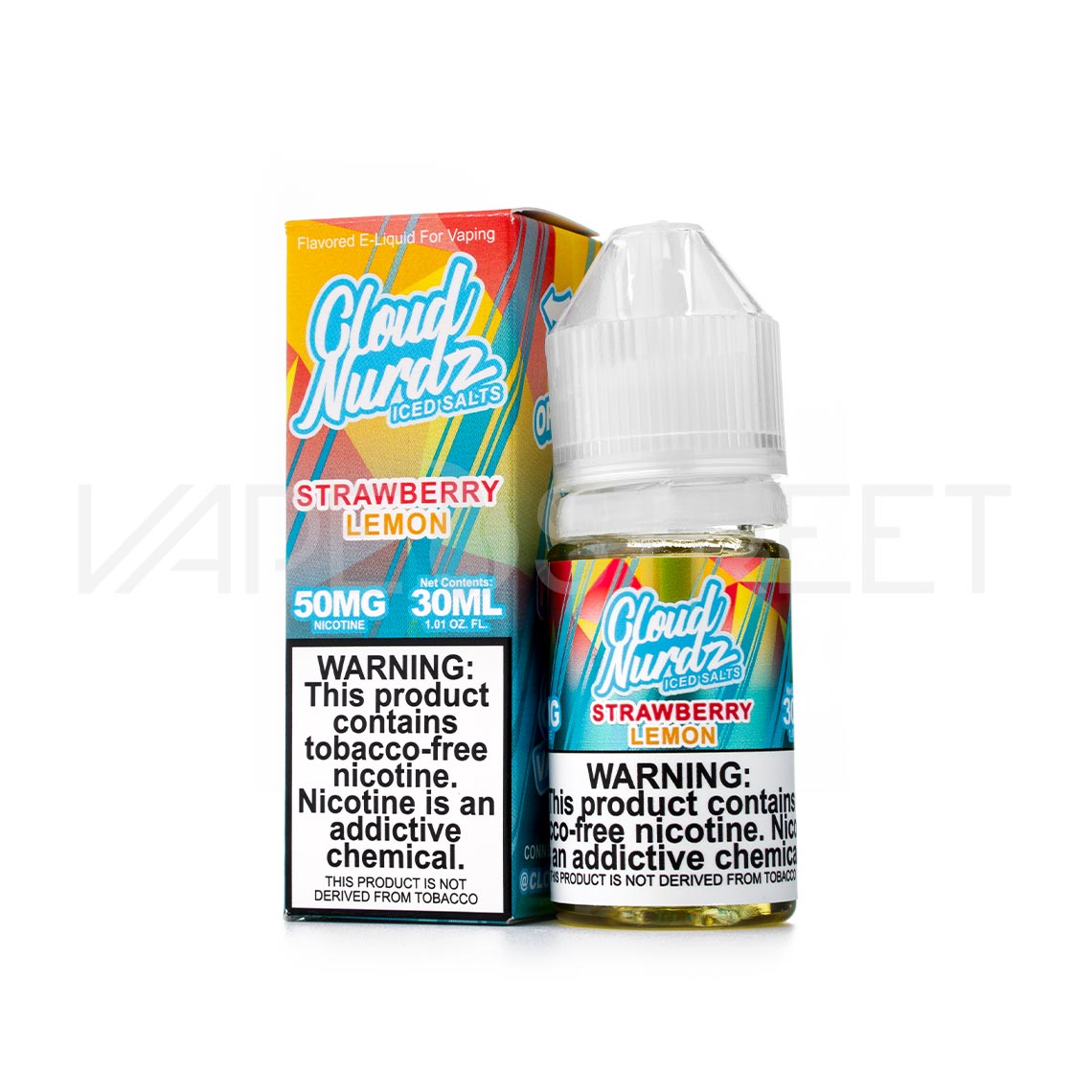 Cloud Nurdz TFN Salts Strawberry Lemon Iced 30mL Vape Juice