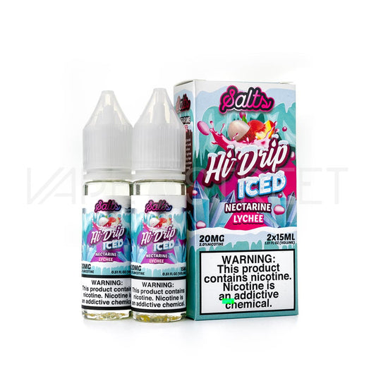 Hi-Drip Salts Nectarine Lychee Iced Salt Nicotine Vape Juice