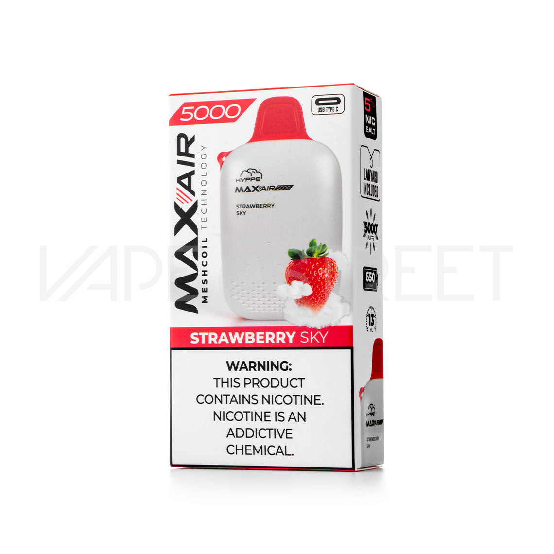 Hyppe Max Air Disposable Device 5000 Puffs Strawberry Sky