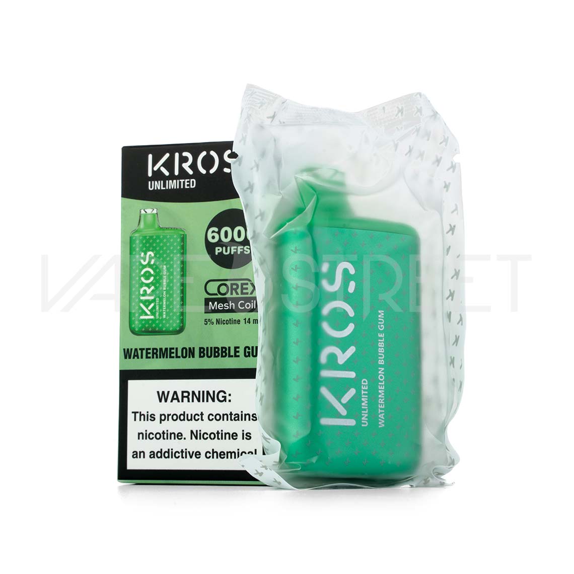 Kros Unlimited Disposable 6000 Puffs 5% Nicotine 14mL Juice Capacity