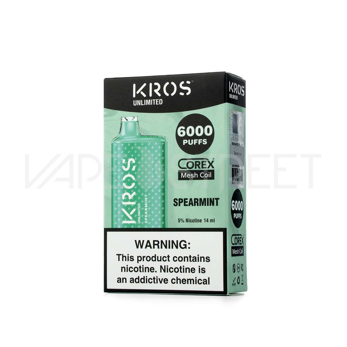 Kros Unlimited Disposable 6000 Puffs Spearmint