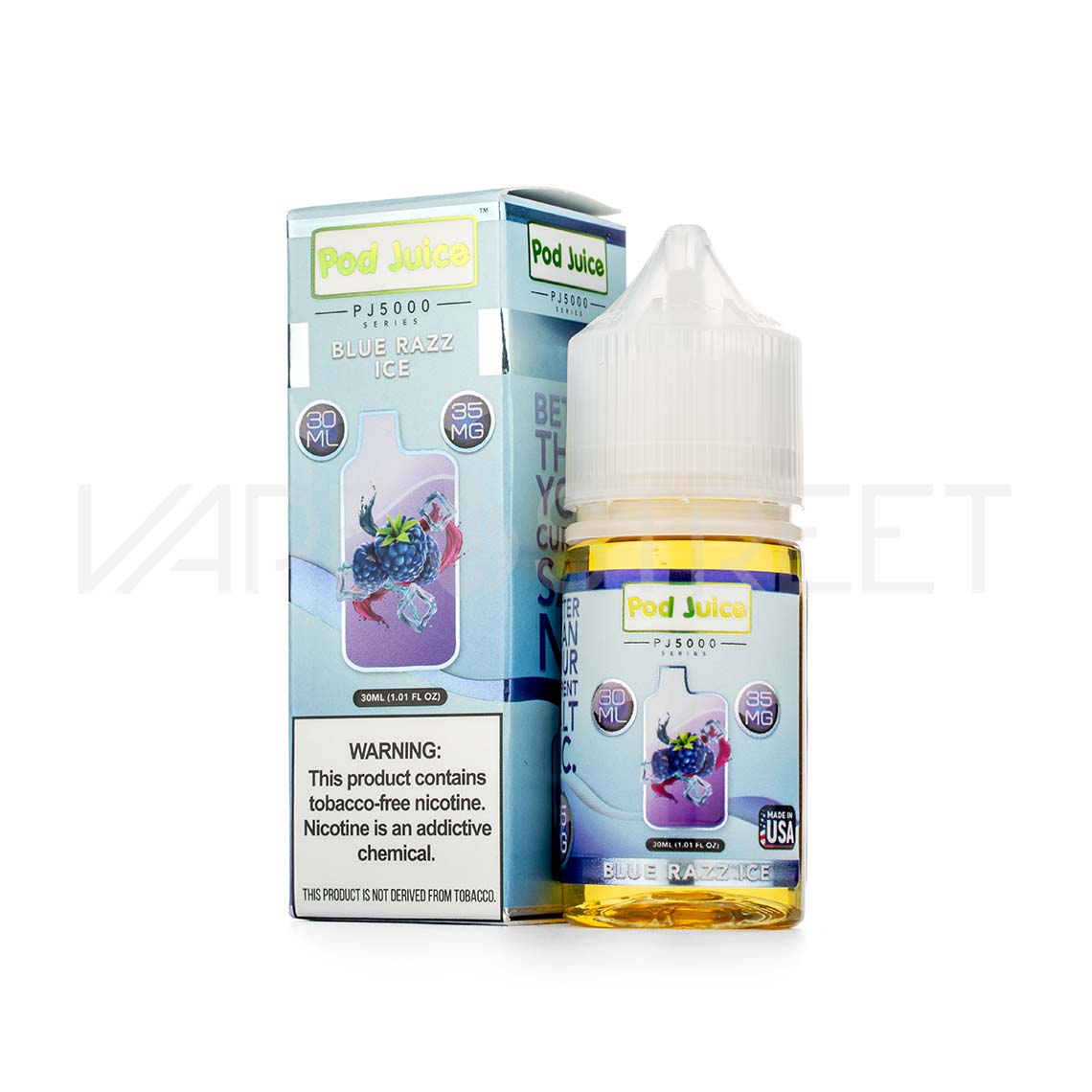 Pod Juice Salt PJ5000 Blue Razz Ice 30ml