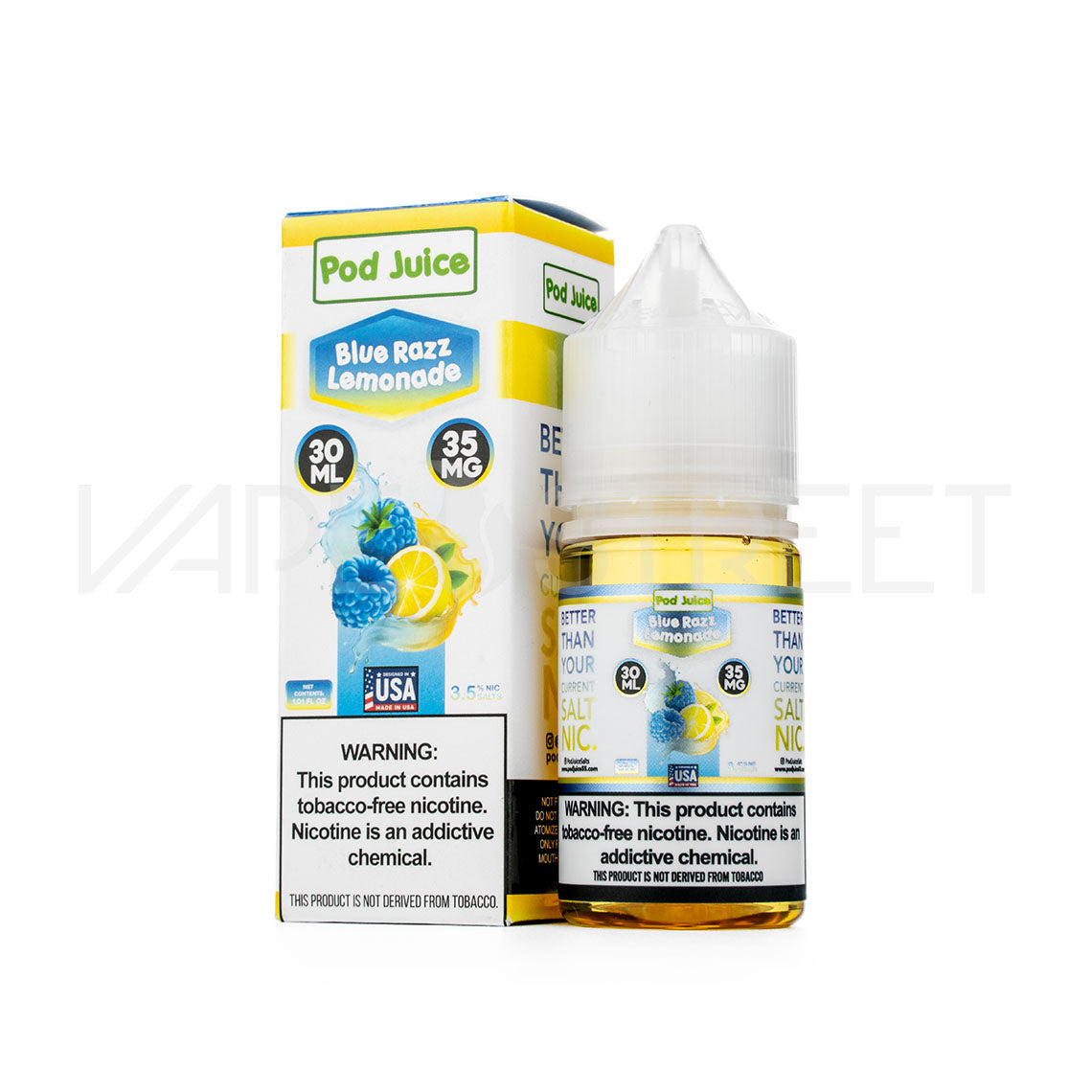 Pod Juice Salt Blue Razz Lemonade 30ml