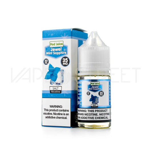 Pod Juice Salt Jewel Mint Sapphire Salt Nicotine 30ml Vape Juice